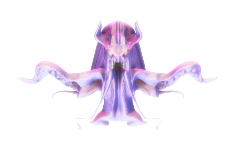 This 3d model was made in Blender.